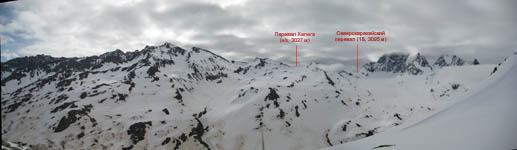 Панорама со спуска с перевала Бугойчат на восток